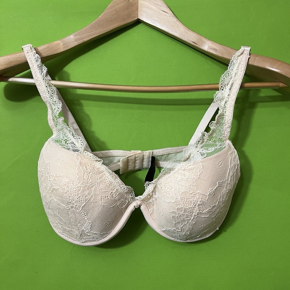 Marilyn Monroe Intimates‎ bra pink cream lace size 34C Womens